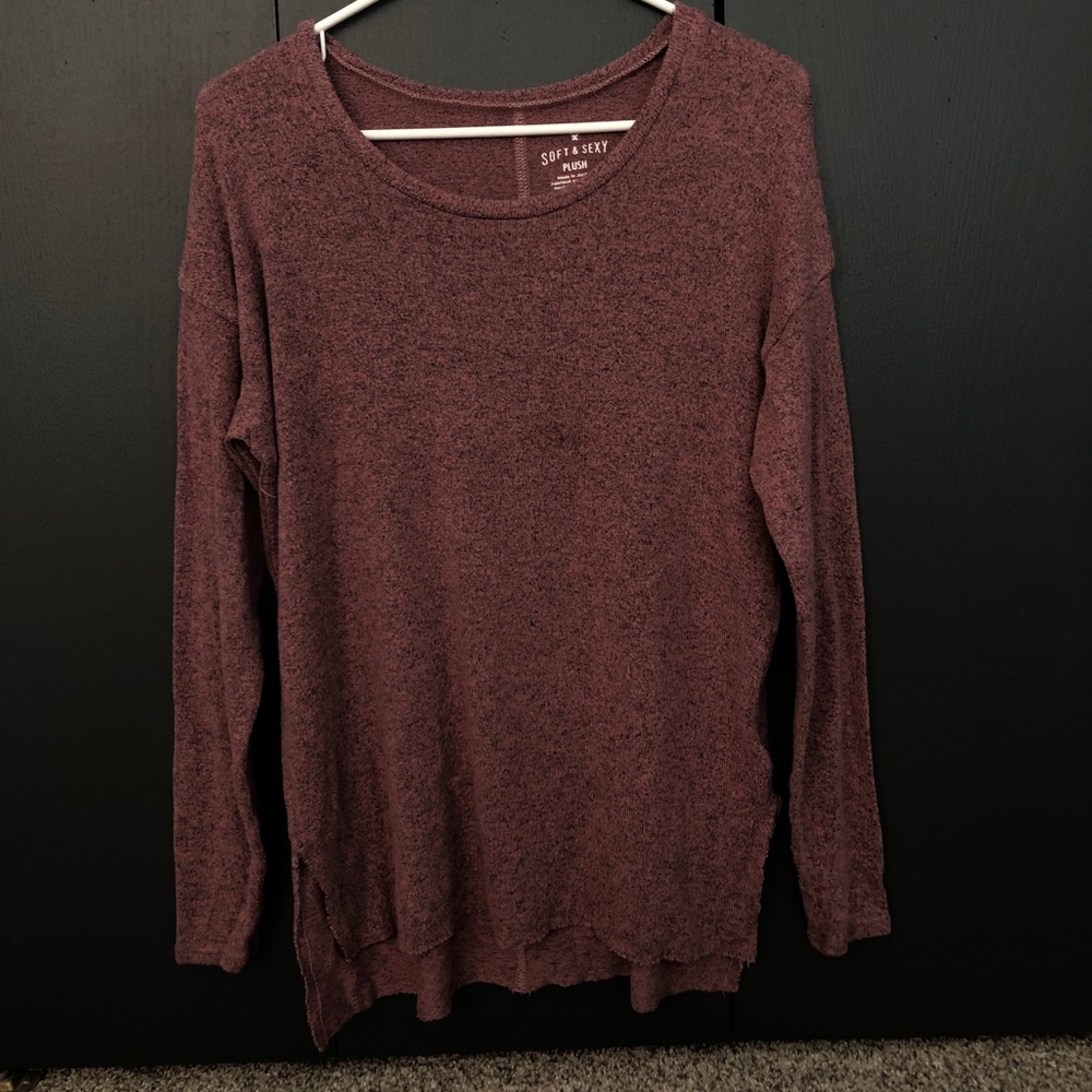 Pink and Black speckled Sweater